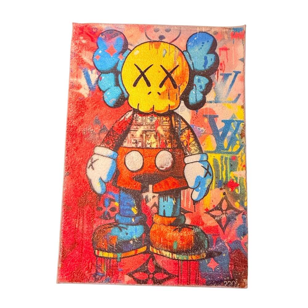 Pop Art Kaws x LV Graffiti Style Decorative Area Rug 24x36